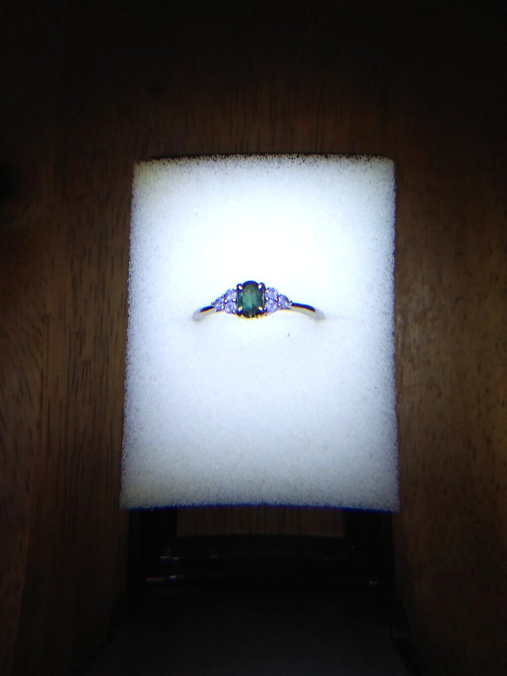 LAB Created Alexandrite Silver RIng - Picture 2 of 7